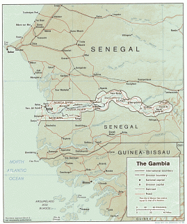 Map of The Gambia